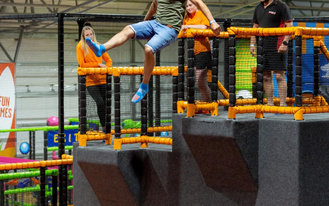 Bad weather bounce for Newquay’s new Trampoline and Play Park