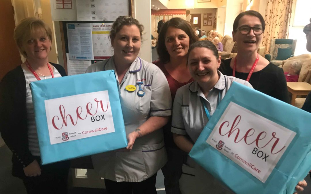 Care home residents receive ‘cheer boxes’ from students at Redruth School