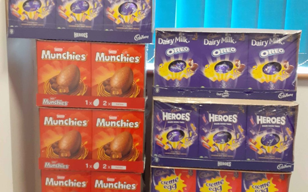 Easter egg donations to Cornwall Care staff