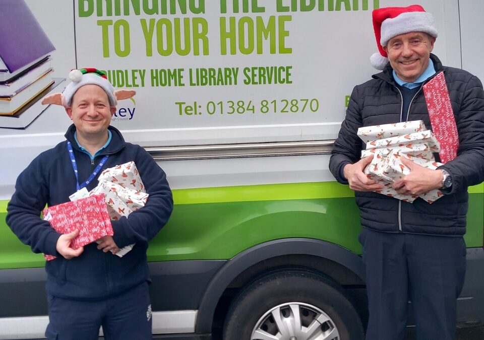 Santa and his elf make deliveries in Dudley